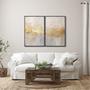 Imagem de Quadro Decorativo Modelo Rústico com 2 Telas de Parede para Sala Quarto Escritório 60cm X 90cm Sem Vidro