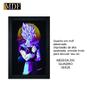 Imagem de Quadro Decorativo Moldura Pintada Gel Dragon Ball Z 30x20 Mdf Adesivado