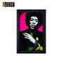 Imagem de Quadro Decorativo Moldura Pintada Gel Jimi Hendrix Guitarrista 30x20 Mdf Adesivado