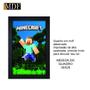 Imagem de Quadro Decorativo Moldura Pintada Gel Minecraft 30x20 Mdf Adesivado