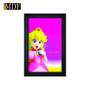 Imagem de Quadro Decorativo Moldura Pintada Gel Princesa Peach 30x20 Mdf Adesivado