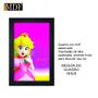 Imagem de Quadro Decorativo Moldura Pintada Gel Princesa Peach 30x20 Mdf Adesivado