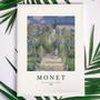 Imagem de Quadro Decorativo Monet Artiss Garden 24x18cm com Vidro