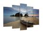 Imagem de Quadro Decorativo Mosaico 5 Peças Mod003 Paisagem Praia Mar
