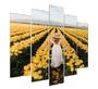 Imagem de Quadro Decorativo Mosaico 5 Peças Mod987 Moça Campo Flores