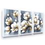 Imagem de Quadro Decorativo Mosaico Flores Natureza Texturizada