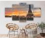 Imagem de Quadro Decorativo Mosaico Torre Eiffel Paris Céu 115X60Cm