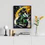 Imagem de Quadro Decorativo Moto Esportiva- Motociclista 45X34Cm