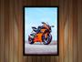 Imagem de Quadro Decorativo Motos Veículos Motocicleta Esporte Oficinas Lojas Salas Quartos Com Moldura RC018