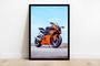 Imagem de Quadro Decorativo Motos Veículos Motocicleta Esporte Oficinas Lojas Salas Quartos Com Moldura RC018