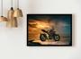 Imagem de Quadro Decorativo Motos Veículos Motocicleta Esporte Oficinas Lojas Salas Quartos Com Moldura RC030