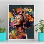 Imagem de Quadro Decorativo Mulher Africana 45x34cm -