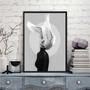 Imagem de Quadro Decorativo Mulher Com Asas Na Cabeça 24x18cm
