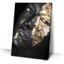 Imagem de Quadro Decorativo Mulher Negra Rosto Maquiagem 60x90 Grande