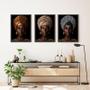 Imagem de Quadro Decorativo Mulheres Negras Turbante 60x40 Sala Quarto