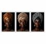 Imagem de Quadro Decorativo Mulheres Negras Turbante 60x40 Sala Quarto