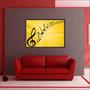 Imagem de Quadro Decorativo Música Partitura Salas Decorações Com Moldura