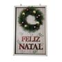 Imagem de Quadro Decorativo Natalino Feliz Natal Guirlanda Com Bolinhas Decoraçao Advento Parede Porta loja Casa