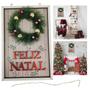 Imagem de Quadro Decorativo Natalino Guirlanda Feliz Natal Com Bolinhas Advento Comemoraçao Parede Porta Loja Casa Decoraçao Sala Quarto Hall