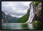 Imagem de Quadro Decorativo Natureza Paisagem Cachoeira Salas Quartos Escritório Com Moldura RC138