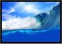 Imagem de Quadro Decorativo Natureza Paisagem Mar Onda Oceano Azul Com Moldura RC111