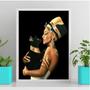 Imagem de Quadro Decorativo Nefertiti Com Gato 33X24Cm Vidro Branca