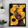 Imagem de Quadro Decorativo Negra Com Girassois 24x18cm - com vidro