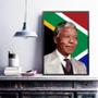 Imagem de Quadro Decorativo Nelson Mandela Geométrico 45X34Cm - Vidro