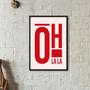 Imagem de Quadro Decorativo Oh Lala 33X24Cm - Com Vidro