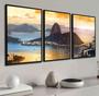 Imagem de Quadro Decorativo Painel Mosaico Rio De Janeiro Pôr Do Sol"