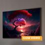 Imagem de Quadro Decorativo Paisagem Anoitecer com Árvore e Penhasco com 1 Tela 50x75 60x90 e 80x120 de Parede para Sala Quarto Hall