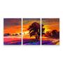 Imagem de Quadro Decorativo Paisagem Árvore Pôr do Sol Campo