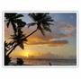 Imagem de Quadro Decorativo Paisagem Palmeiras Céu Mar 90x60 para Sala