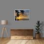 Imagem de Quadro Decorativo Paisagem Palmeiras Céu Mar 90x60 para Sala