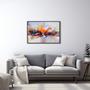 Imagem de Quadro Decorativo Paisagem Pintura com 1 Tela Cm ou Cm de Parede para Sala Quarto Hall 60cm X 90cm Sem Vidro