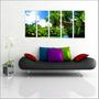 Imagem de Quadro Decorativo Paisagens Praia Mar Coqueiros 5 Peças GG4
