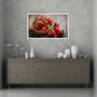 Imagem de Quadro Decorativo Para Cozinhas Frutas Morango Gourmet Mercados Decorar Moldura Branca Q01