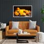 Imagem de Quadro Decorativo Para Cozinhas Frutas Suco Laranja Gourmet Mercados Decorações Moldura Branca Q01