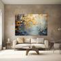Imagem de Quadro Decorativo para Quarto Sala Arte Folhas Amarela  Grande Escritório Hall Cozinha Corredor 