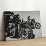 Imagem de Quadro Decorativo para Quarto Sala Motos Harley Preto e Branco Grande Escritório Hall Cozinha Corredor 