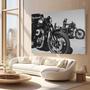 Imagem de Quadro Decorativo para Quarto Sala Motos Harley Preto e Branco Grande Escritório Hall Cozinha Corredor 