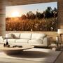 Imagem de Quadro Decorativo para Sala Quarto Hall Paisagem Lírios Campo Horizontal Grande Decoração Parede Tela