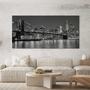 Quadro Decorativo para Sala Quarto Hall Ponte Manhatan NY Paisagem Preto e Branco Cidade Horizontal Grande Decoração Par - Ruart Imagem de Quadro Decorativo para Sala Quarto Hall Ponte Manhatan NY Paisagem Preto e Branco Cidade Horizontal Grande Decoração Par