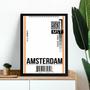 Imagem de Quadro Decorativo Passagem Para Amsterdam 45x34cm - com vidro