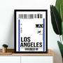 Imagem de Quadro Decorativo Passagem Para Los Angeles 45x34cm - com vidro