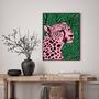 Imagem de Quadro Decorativo Pink Leopard 24X18Cm - Com Vidro