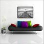 Imagem de Quadro Decorativo Ponte Praia Preto e Branco Paisagens Natureza Decorações Com Moldura