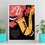 Imagem de Quadro Decorativo Poster Cartaz Jazz 24x18cm - com vidro