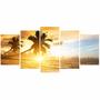 Imagem de Quadro decorativo Praia Sunset Paisagem Mosaico em 5 Peças