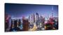 Imagem de Quadro Decorativo Prédios Cidade Dubai Vista Noturna em Tecido Canvas 130x60